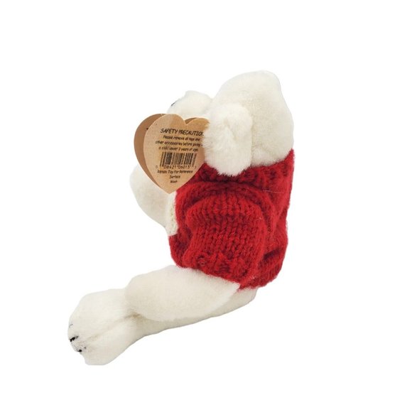 Ty Beanie the Attic Treasures Collection Nicholas 1993 Bear White Red Sweater 8" - Picture 3 of 8